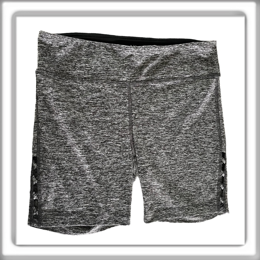 VOGO Athletica High Waist Shorts Exercise Running Biking Heather Gray Size Large